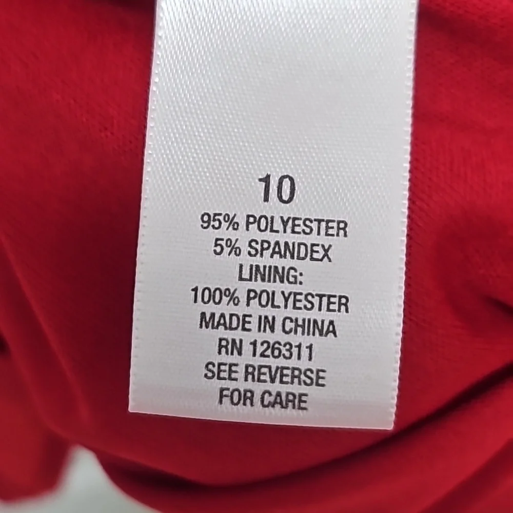 ✨️Gorgeous Dress Barn Red Hot Dress Size 10 - Picture 7 of 14